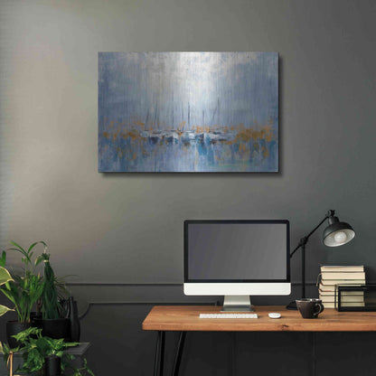 Luxe Metal Art 'Boats in the Harbor' by Silvia Vassileva, Metal Wall Art,36x24