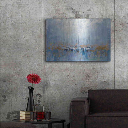 Luxe Metal Art 'Boats in the Harbor' by Silvia Vassileva, Metal Wall Art,36x24