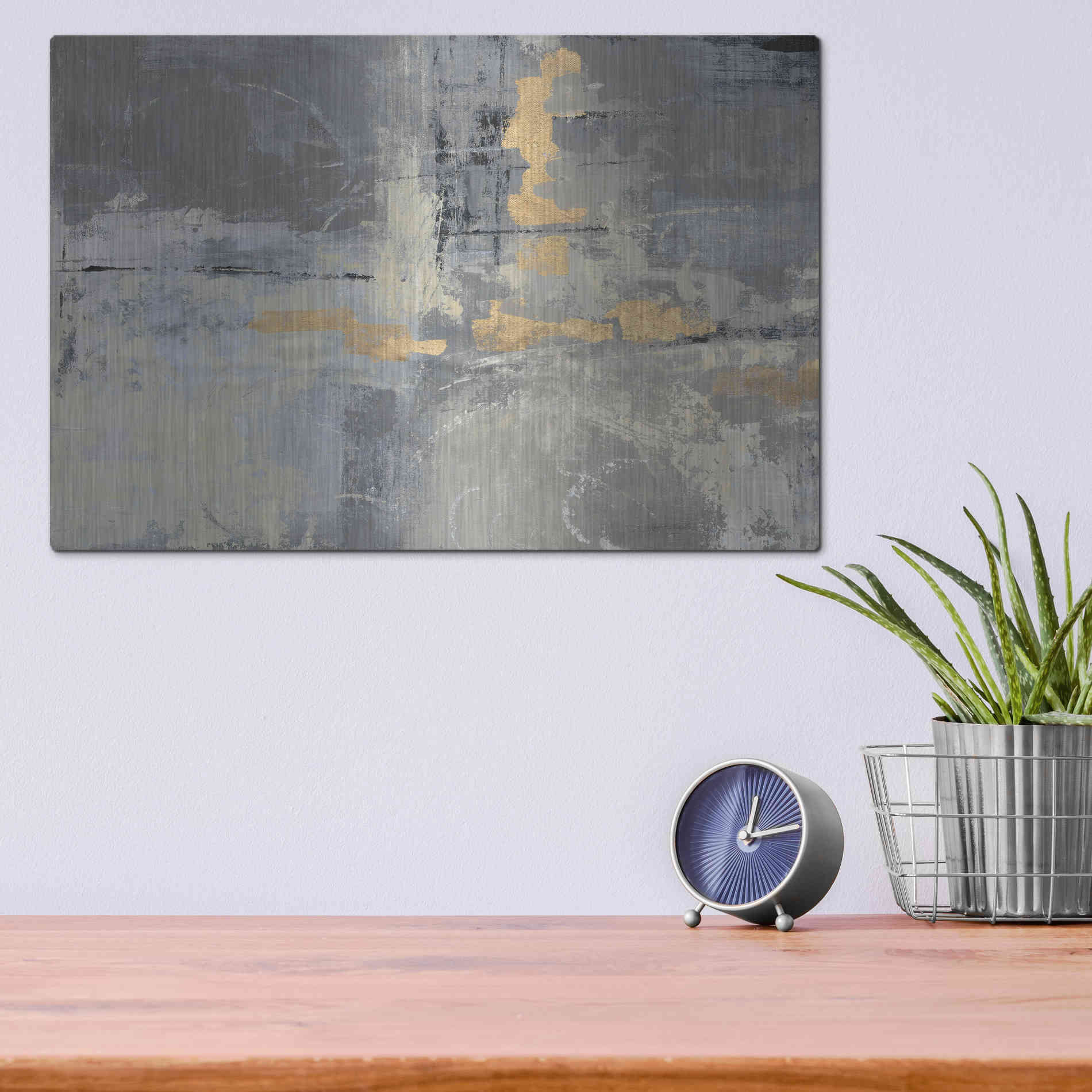 Luxe Metal Art 'Missing You' by Silvia Vassileva, Metal Wall Art,16x12