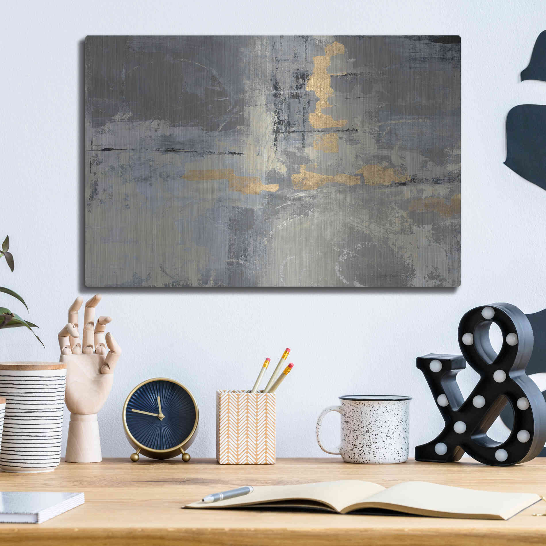 Luxe Metal Art 'Missing You' by Silvia Vassileva, Metal Wall Art,16x12