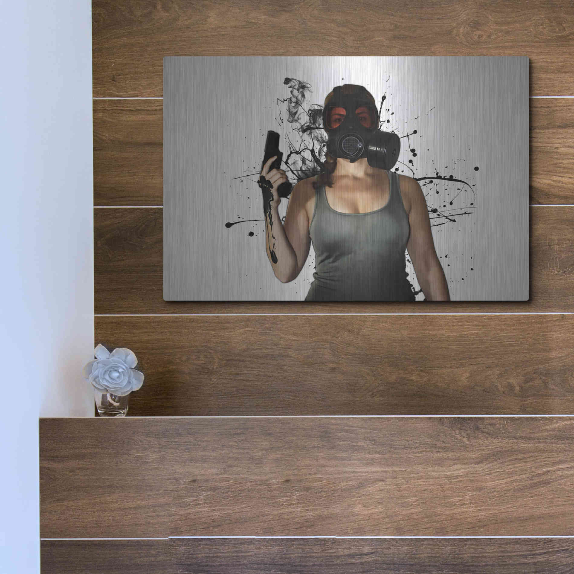 Luxe Metal Art 'Bellatrix' by Nicklas Gustafsson, Metal Wall Art,16x12