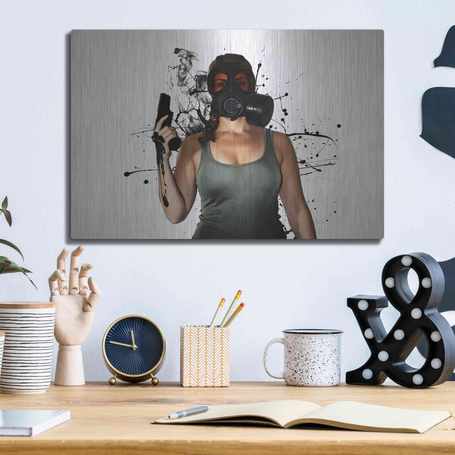 Luxe Metal Art 'Bellatrix' by Nicklas Gustafsson, Metal Wall Art,16x12