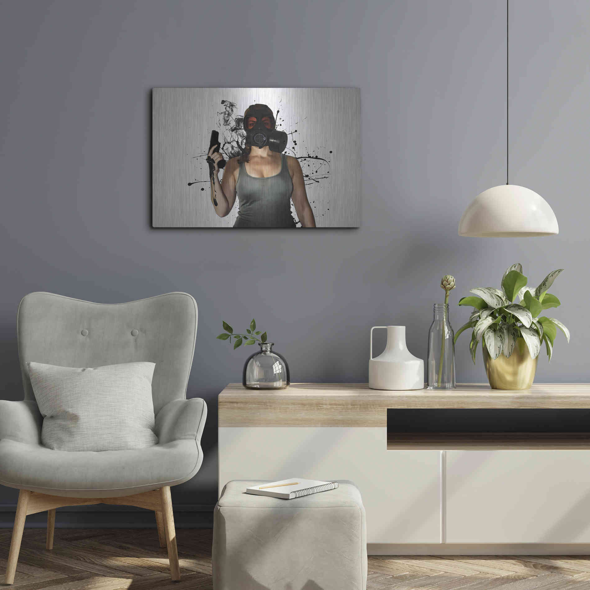 Luxe Metal Art 'Bellatrix' by Nicklas Gustafsson, Metal Wall Art,24x16