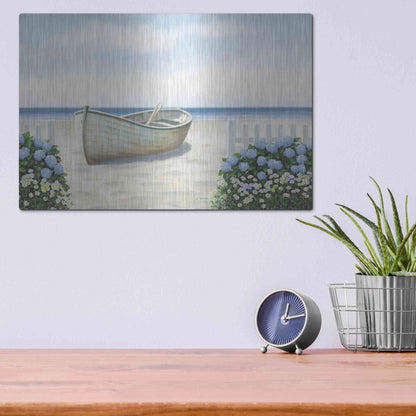 Luxe Metal Art 'Beach Days I' by James Wiens, Metal Wall Art,16x12