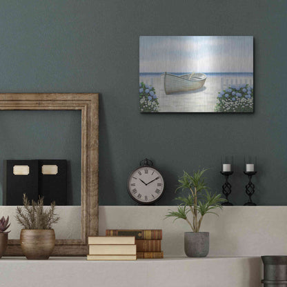 Luxe Metal Art 'Beach Days I' by James Wiens, Metal Wall Art,16x12