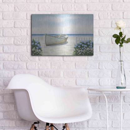 Luxe Metal Art 'Beach Days I' by James Wiens, Metal Wall Art,24x16