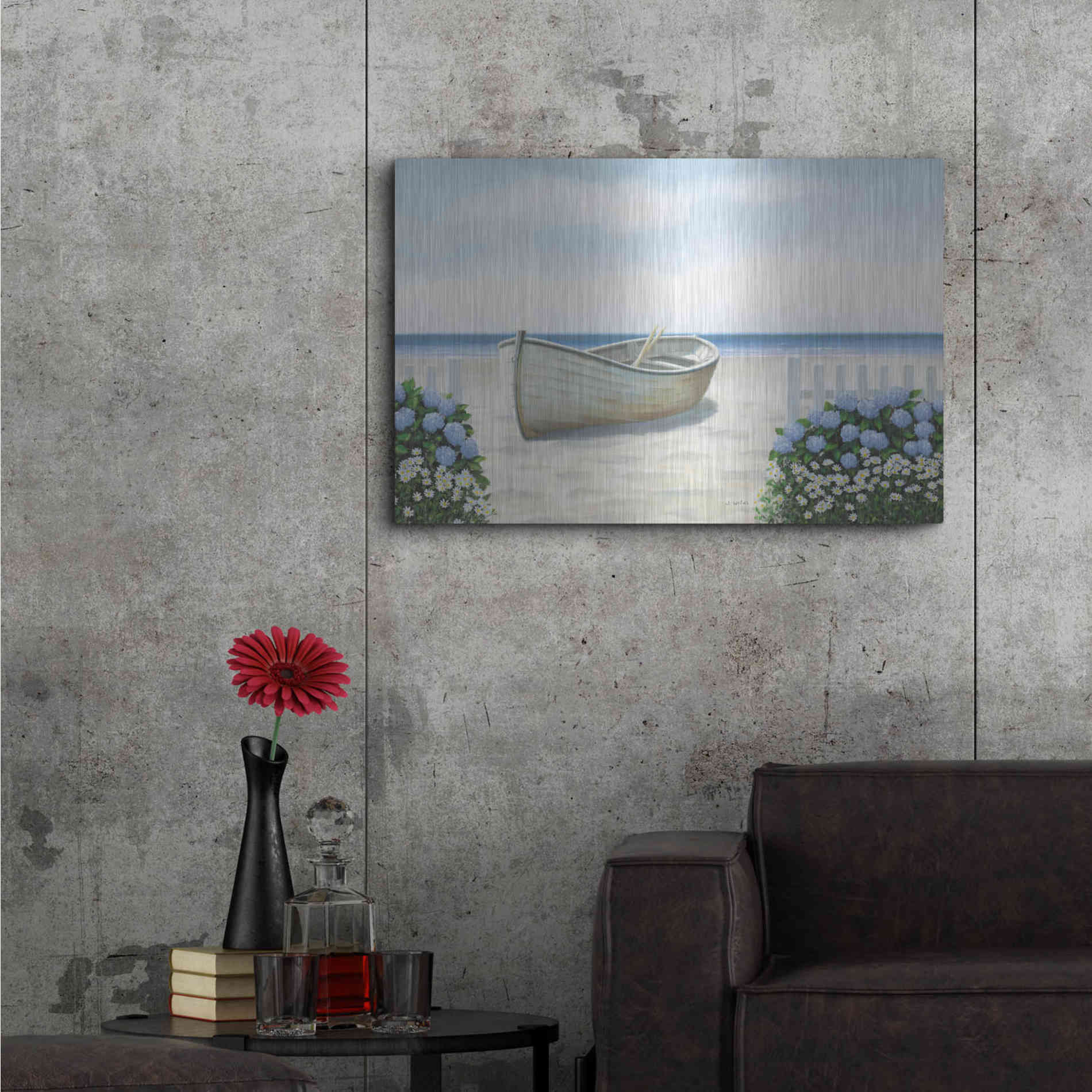 Luxe Metal Art 'Beach Days I' by James Wiens, Metal Wall Art,36x24