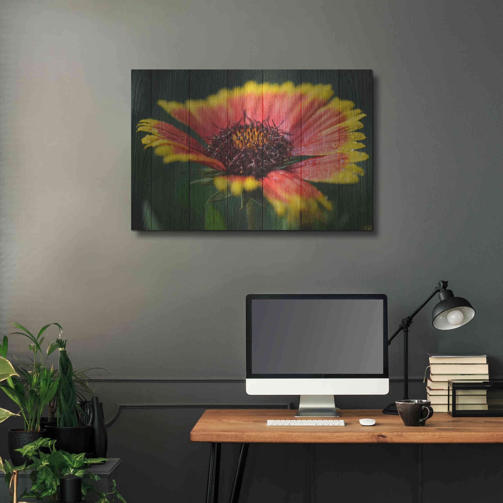 Luxe Metal Art 'Wood Series: Sunburst', Metal Wall Art,36x24