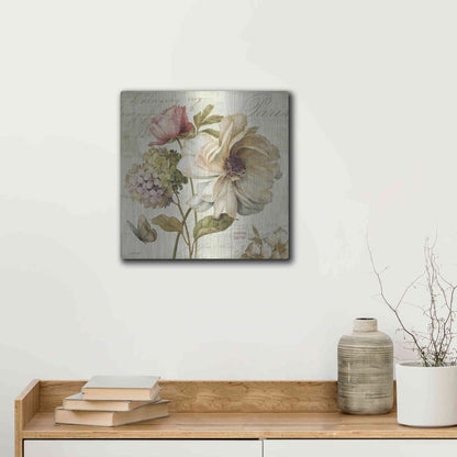 Luxe Metal Art 'Marche de Fleurs' by Lisa Audit, Metal Wall Art,,12x12