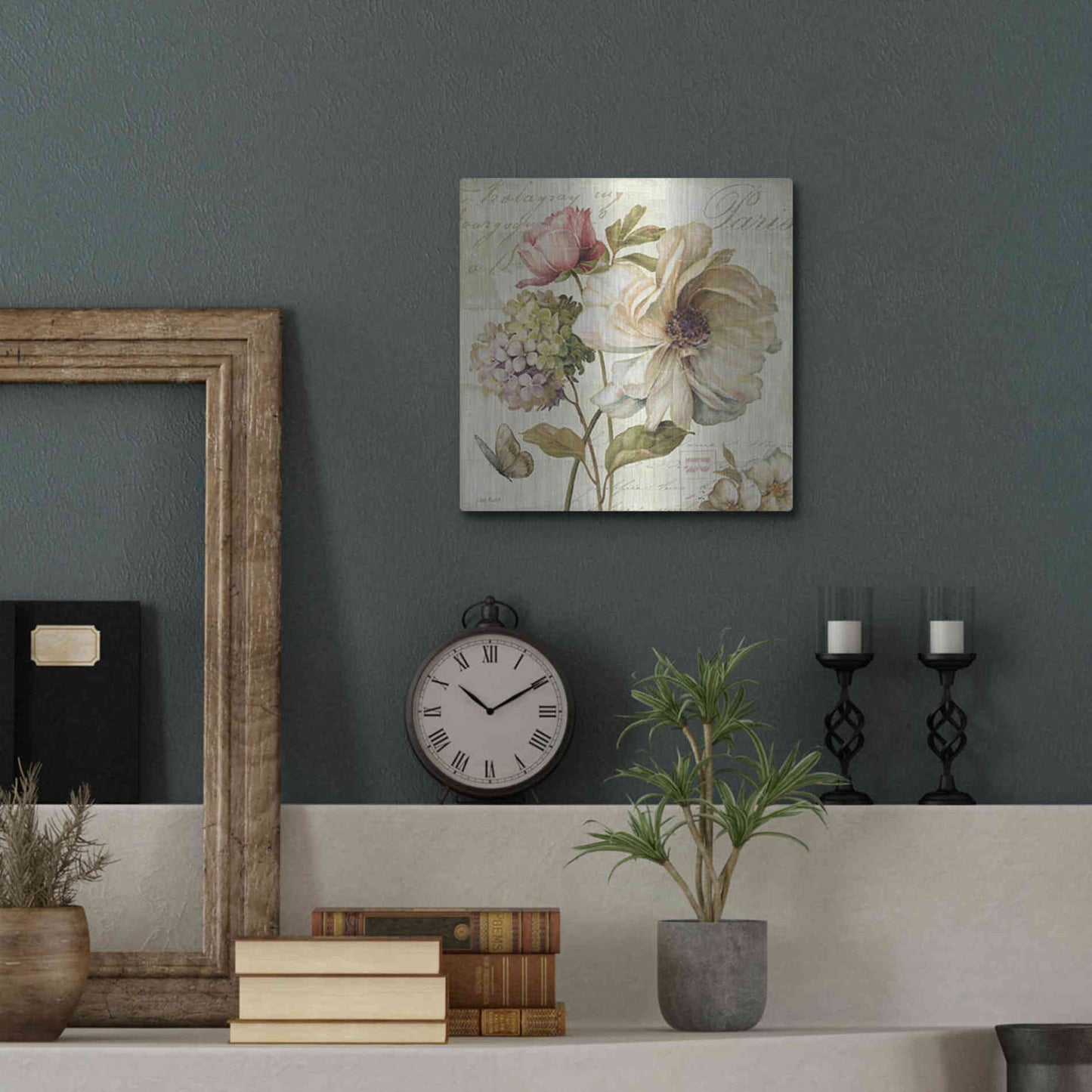 Luxe Metal Art 'Marche de Fleurs' by Lisa Audit, Metal Wall Art,,12x12