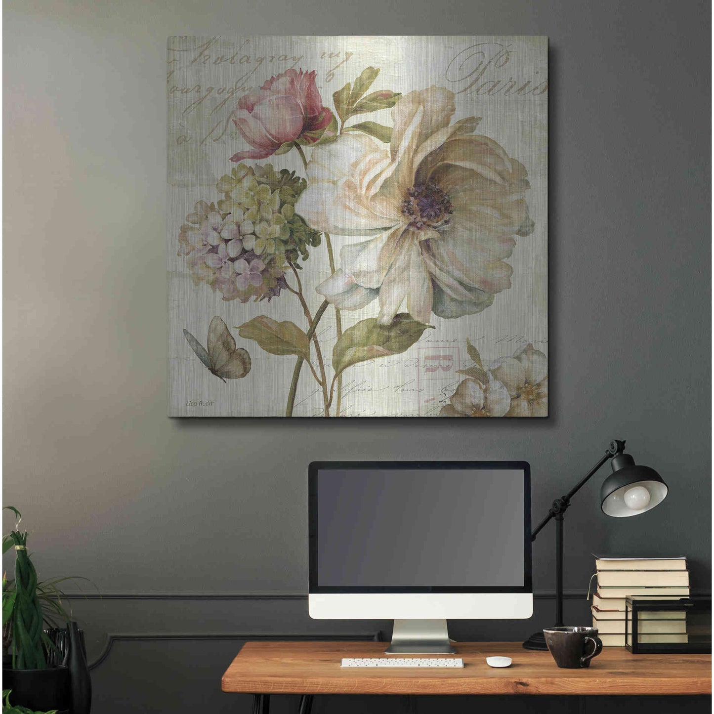 Luxe Metal Art 'Marche de Fleurs' by Lisa Audit, Metal Wall Art,,36x36