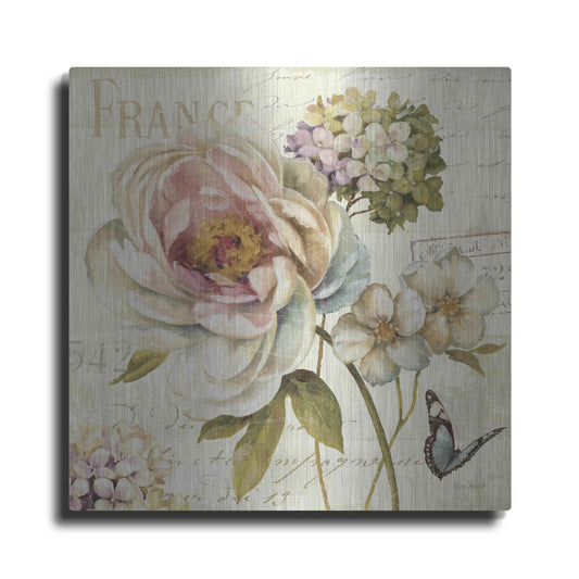 Luxe Metal Art 'Marche de Fleurs III' by Lisa Audit, Metal Wall Art,