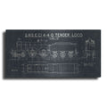 Luxe Metal Art 'Train Blueprint II' by Wild Apple Portfolio, Metal Wall Art,2:1 L