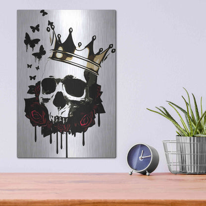 Luxe Metal Art 'El Rey de la Muerte' by Nicklas Gustafsson, Metal Wall Art,12x16