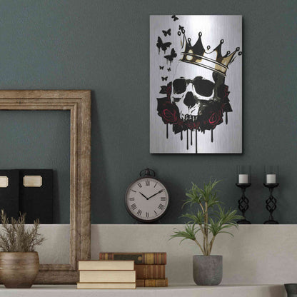 Luxe Metal Art 'El Rey de la Muerte' by Nicklas Gustafsson, Metal Wall Art,12x16