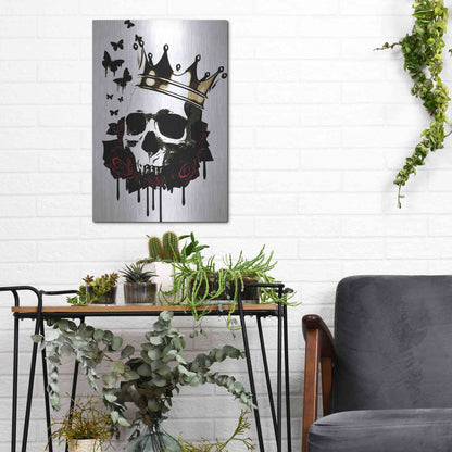 Luxe Metal Art 'El Rey de la Muerte' by Nicklas Gustafsson, Metal Wall Art,12x16