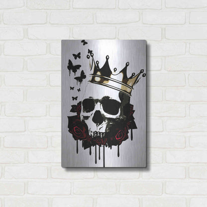 Luxe Metal Art 'El Rey de la Muerte' by Nicklas Gustafsson, Metal Wall Art,16x24