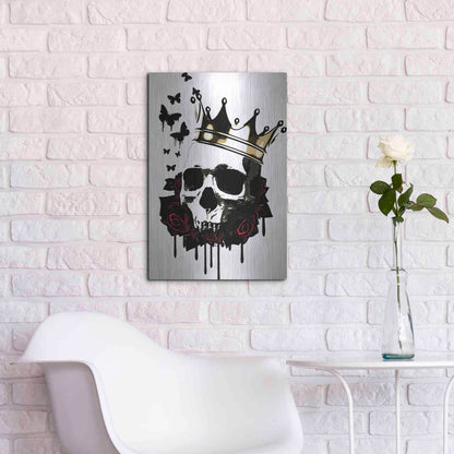 Luxe Metal Art 'El Rey de la Muerte' by Nicklas Gustafsson, Metal Wall Art,16x24