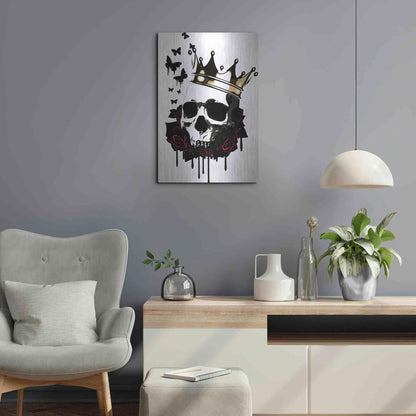 Luxe Metal Art 'El Rey de la Muerte' by Nicklas Gustafsson, Metal Wall Art,16x24