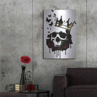 Luxe Metal Art 'El Rey de la Muerte' by Nicklas Gustafsson, Metal Wall Art,24x36