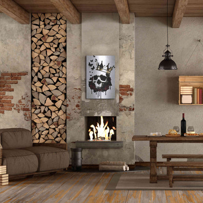 Luxe Metal Art 'El Rey de la Muerte' by Nicklas Gustafsson, Metal Wall Art,24x36