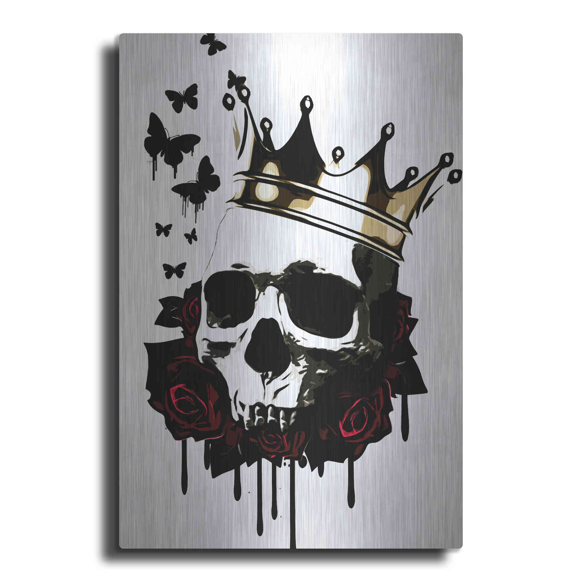 Luxe Metal Art 'El Rey de la Muerte' by Nicklas Gustafsson, Metal Wall Art