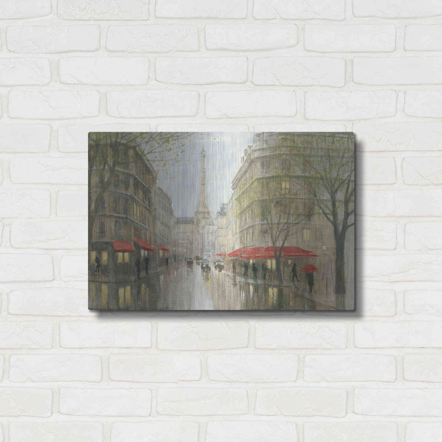 Luxe Metal Art 'Impression of Paris' by Myles Sullivan, Metal Wall Art,24x16