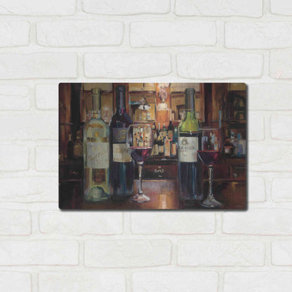 Luxe Metal Art 'A Reflection of Wine' by Marilyn Hageman, Metal Wall Art,16x12