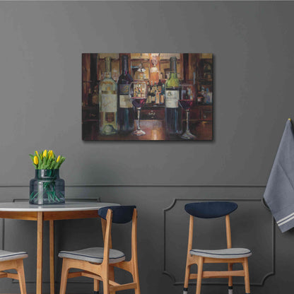 Luxe Metal Art 'A Reflection of Wine' by Marilyn Hageman, Metal Wall Art,36x24