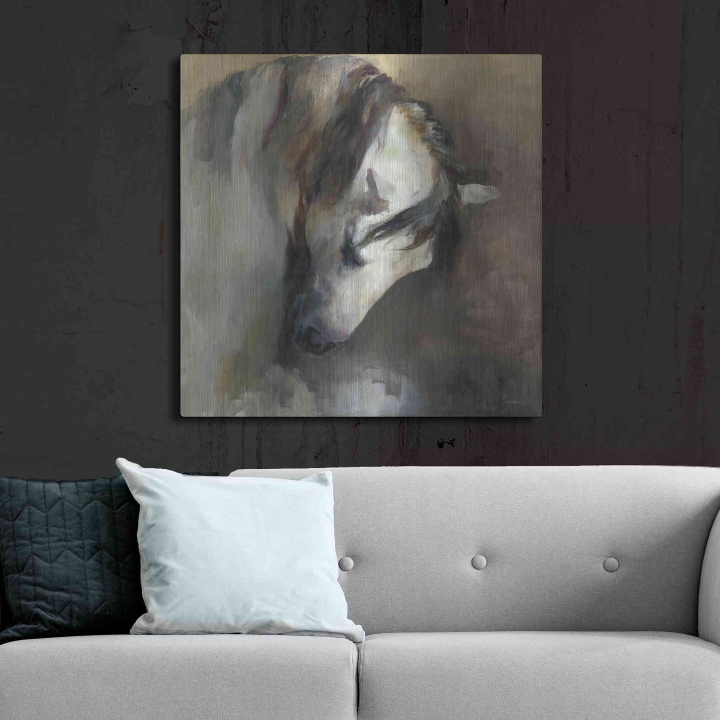 Luxe Metal Art 'Classical Horse' by Marilyn Hageman, Metal Wall Art,36x36