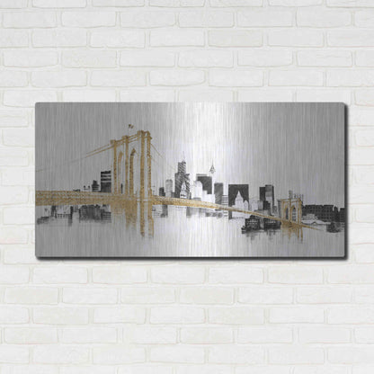 Luxe Metal Art 'Skyline Crossings' by Avery Tillmon, Metal Wall Art,48x24