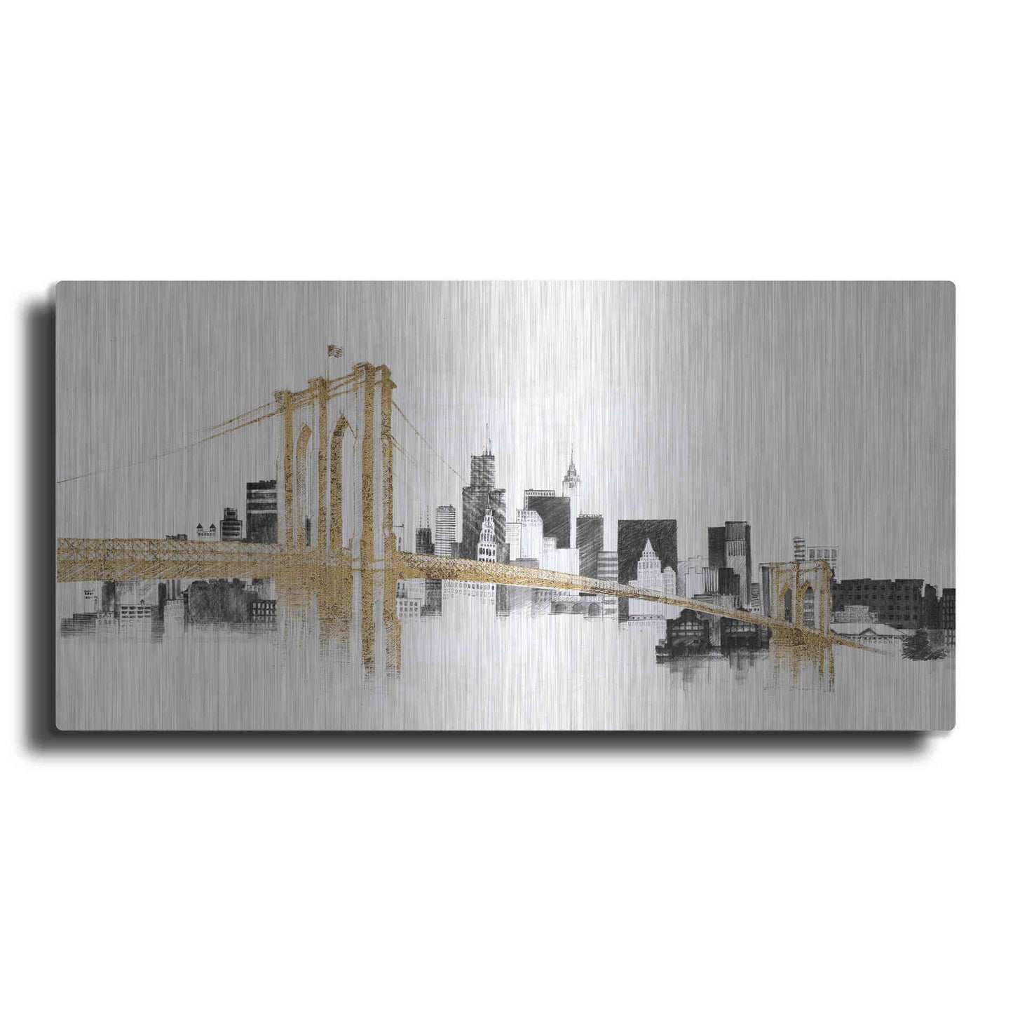 Luxe Metal Art 'Skyline Crossings' by Avery Tillmon, Metal Wall Art,2:1 L