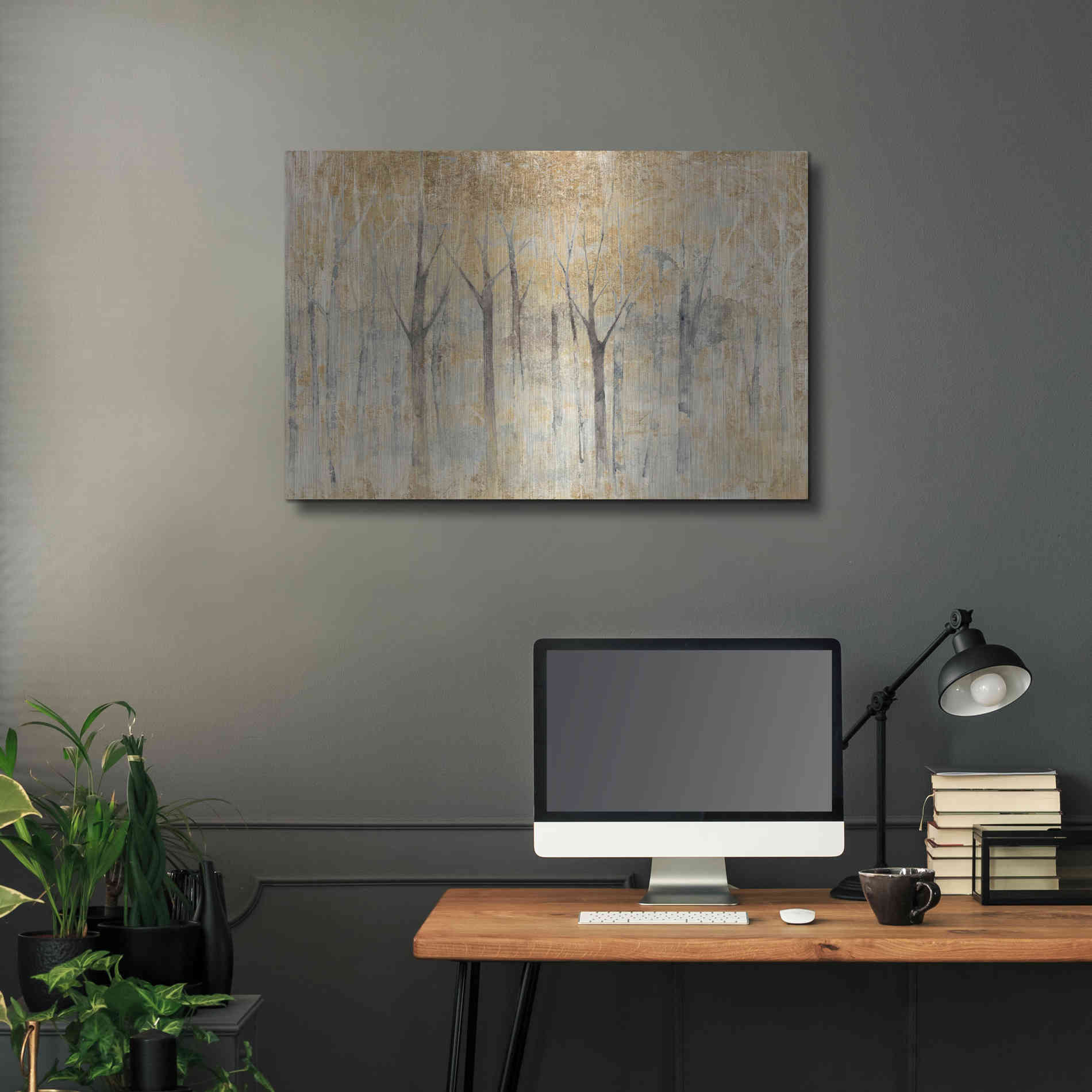 Luxe Metal Art 'Seasons End Gold' by Avery Tillmon, Metal Wall Art,36x24