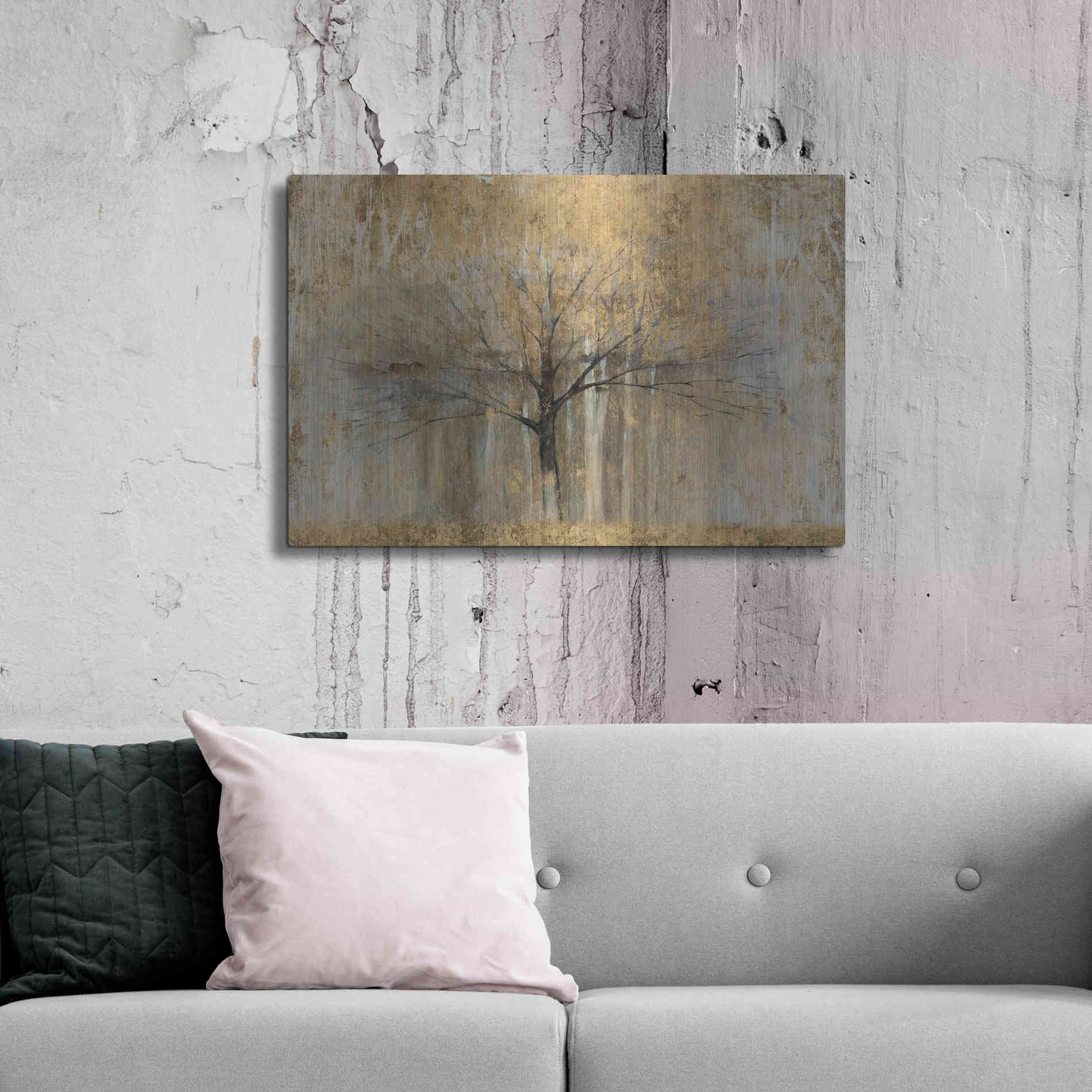 Luxe Metal Art 'Open Arms Gold' by Avery Tillmon, Metal Wall Art,36x24