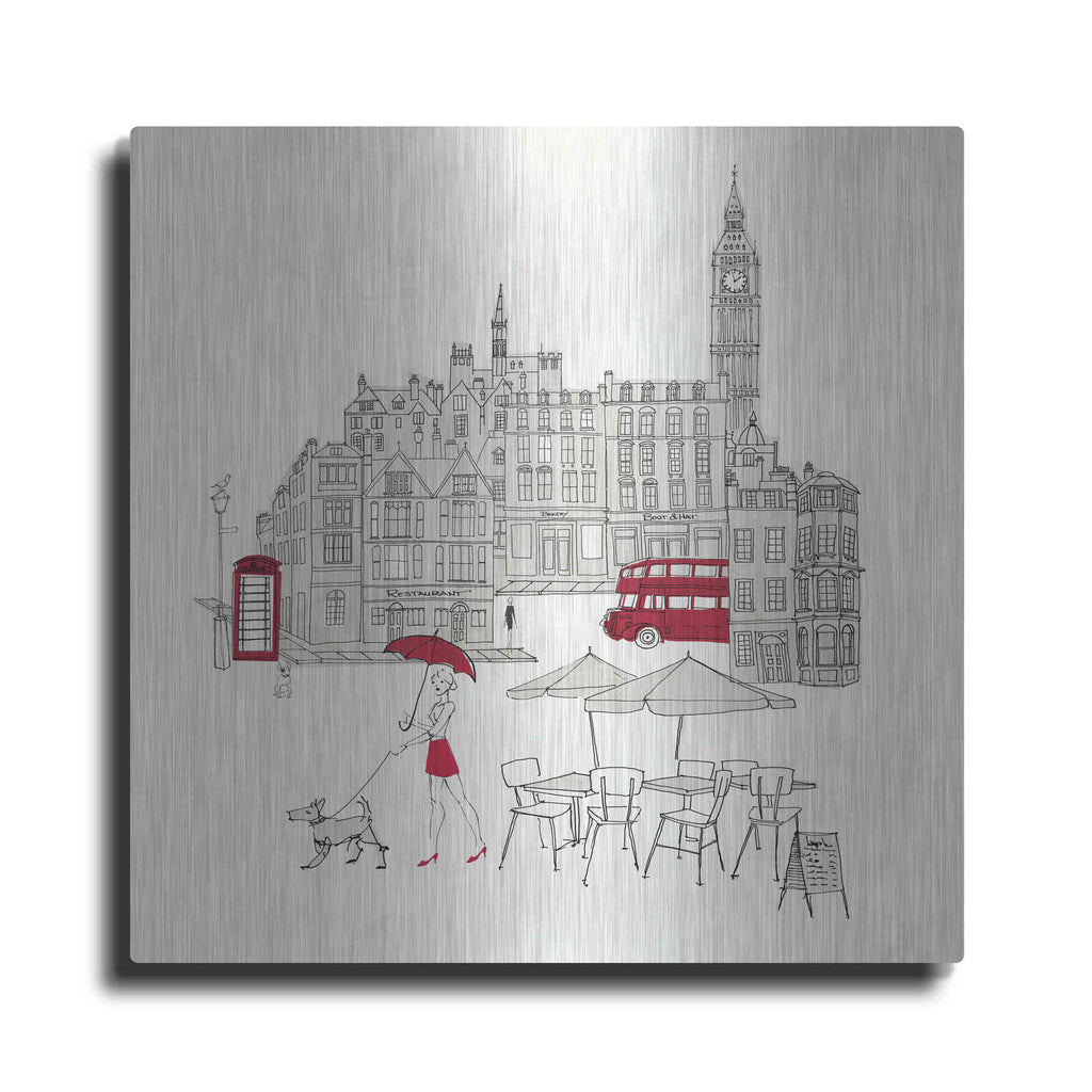 Luxe Metal Art 'World Cafes' by Avery Tillmon, Metal Wall Art
