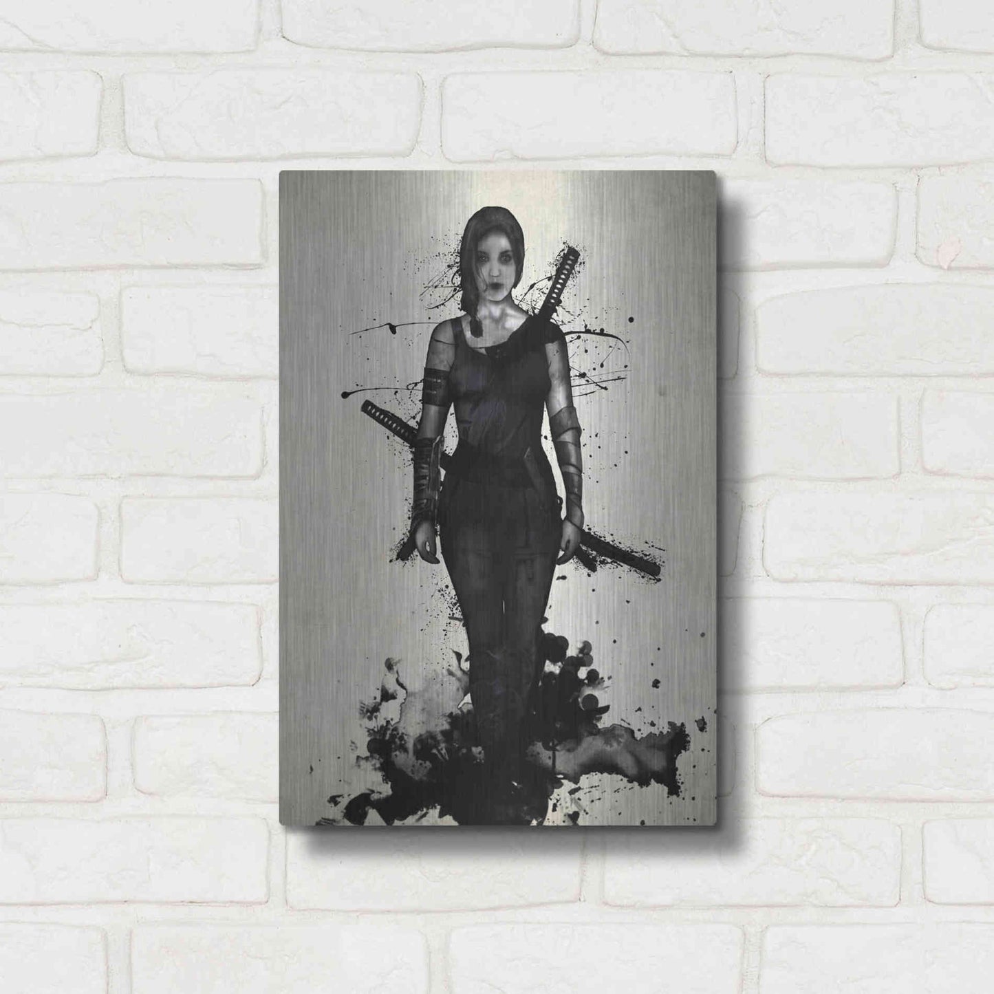 Luxe Metal Art 'Onna Bugeisha' by Nicklas Gustafsson, Metal Wall Art,12x16