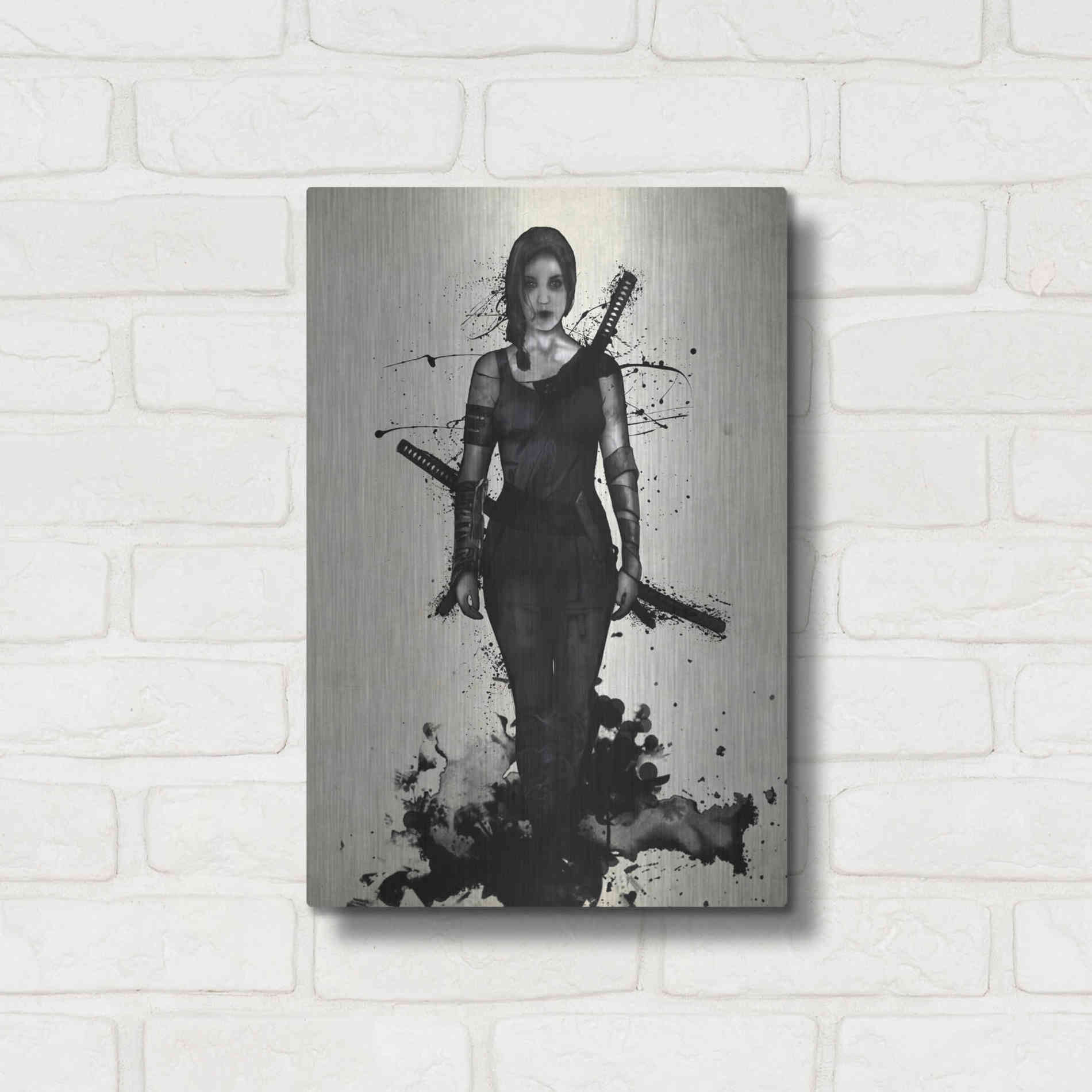 Luxe Metal Art 'Onna Bugeisha' by Nicklas Gustafsson, Metal Wall Art,12x16