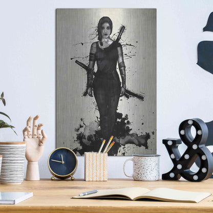 Luxe Metal Art 'Onna Bugeisha' by Nicklas Gustafsson, Metal Wall Art,12x16