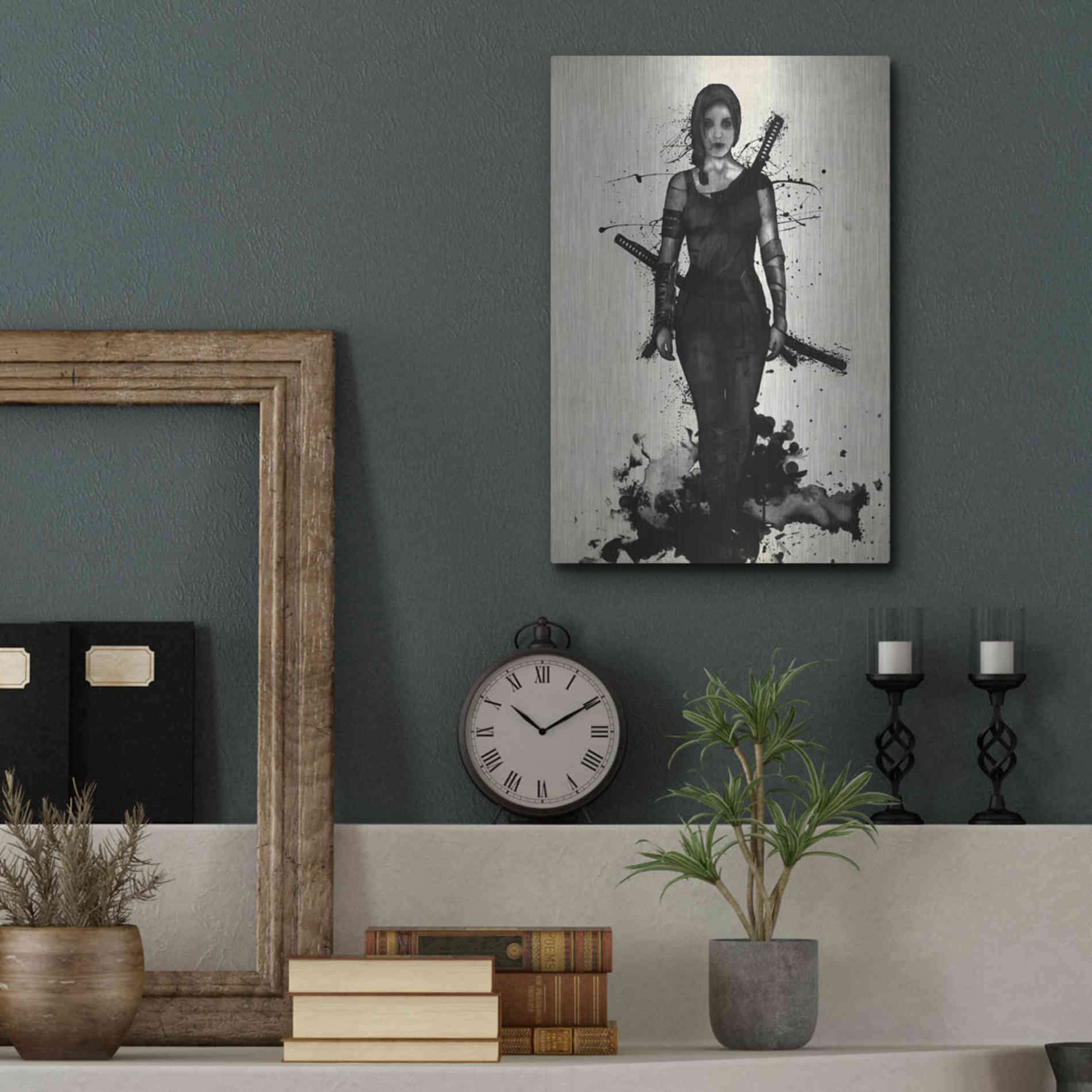 Luxe Metal Art 'Onna Bugeisha' by Nicklas Gustafsson, Metal Wall Art,12x16