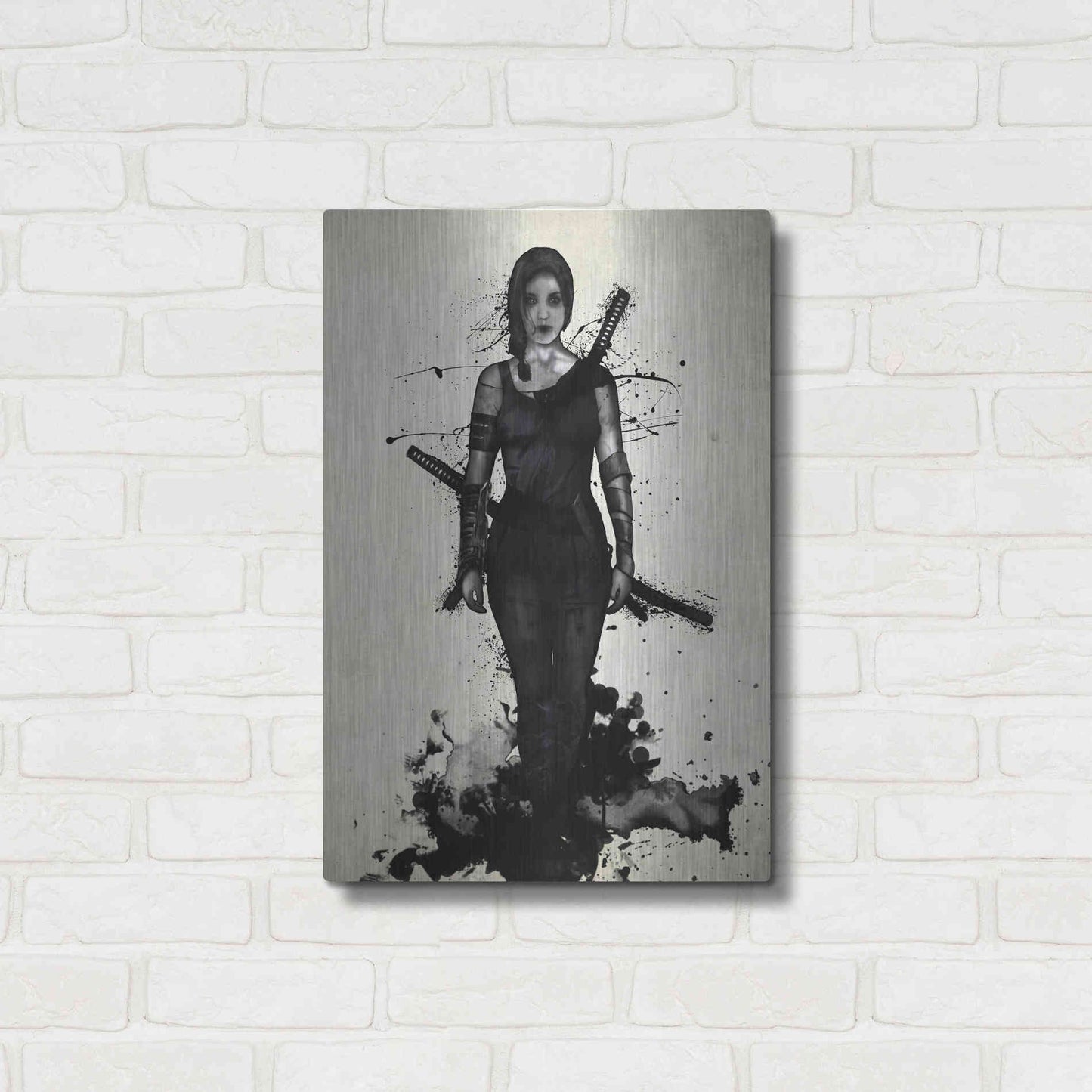 Luxe Metal Art 'Onna Bugeisha' by Nicklas Gustafsson, Metal Wall Art,16x24