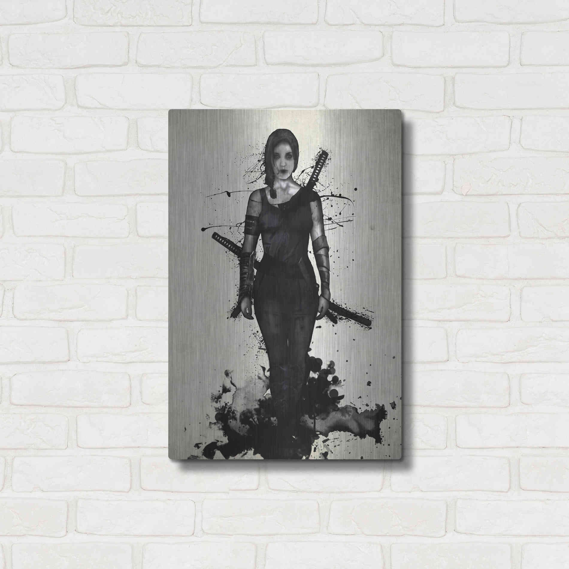 Luxe Metal Art 'Onna Bugeisha' by Nicklas Gustafsson, Metal Wall Art,16x24