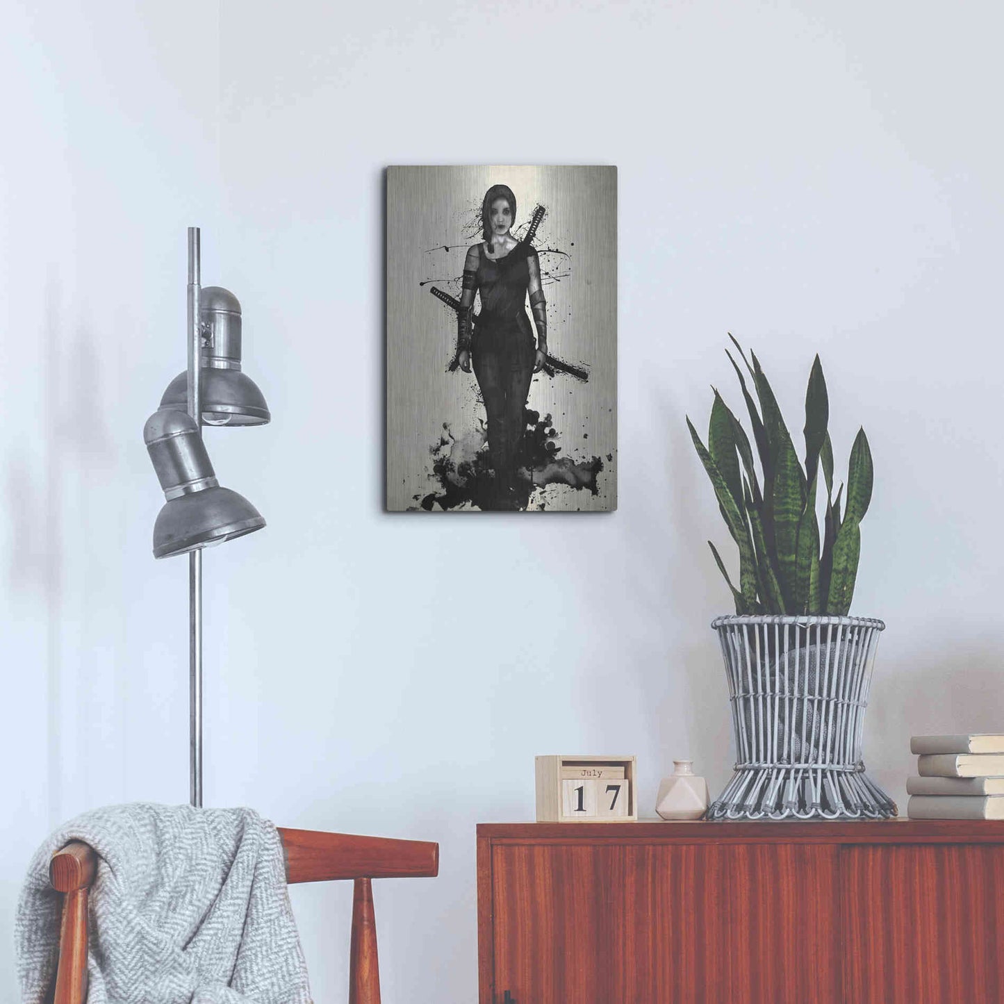 Luxe Metal Art 'Onna Bugeisha' by Nicklas Gustafsson, Metal Wall Art,16x24