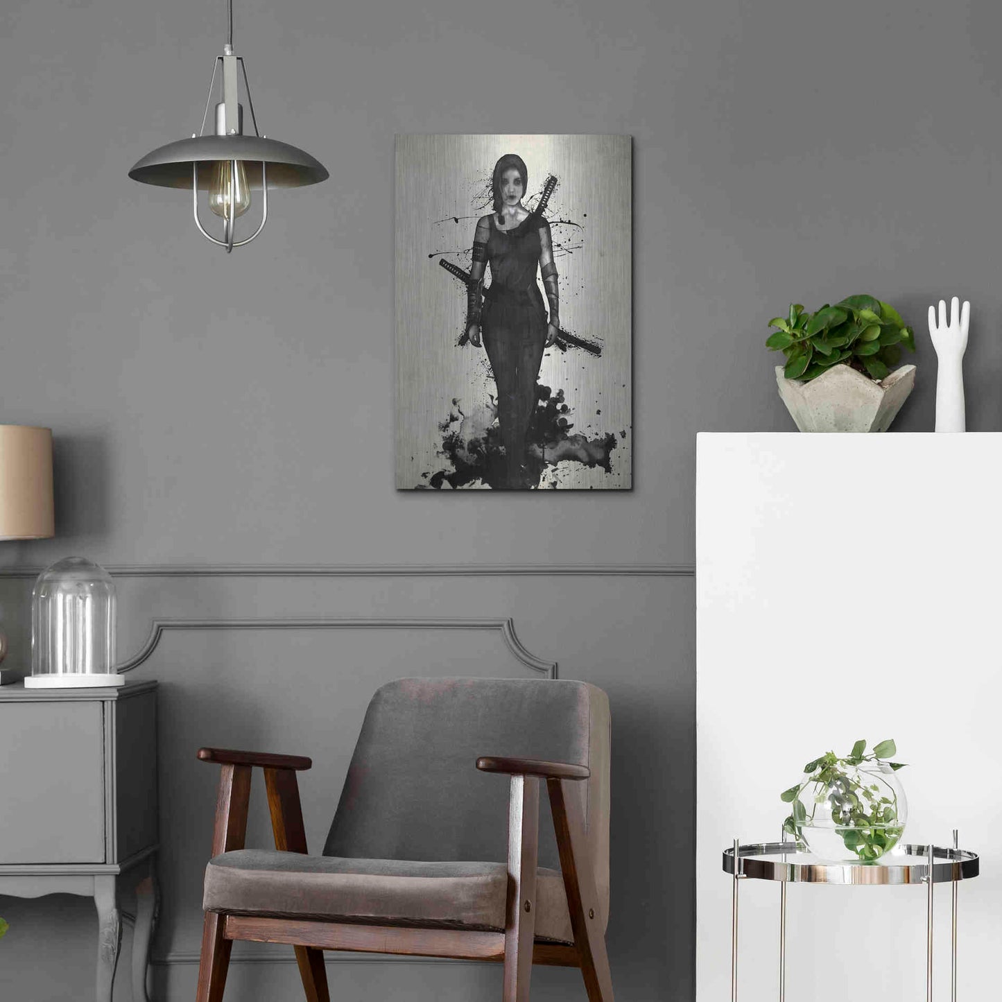 Luxe Metal Art 'Onna Bugeisha' by Nicklas Gustafsson, Metal Wall Art,16x24