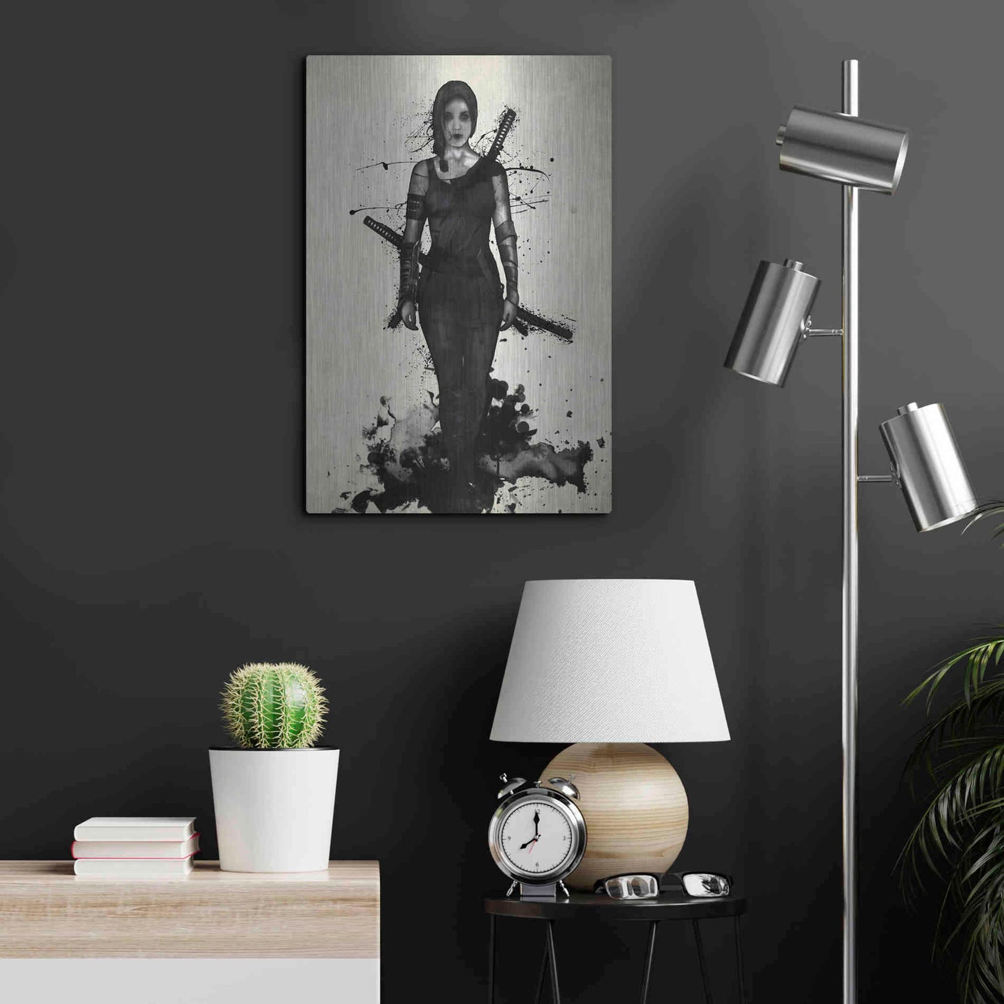 Luxe Metal Art 'Onna Bugeisha' by Nicklas Gustafsson, Metal Wall Art,16x24