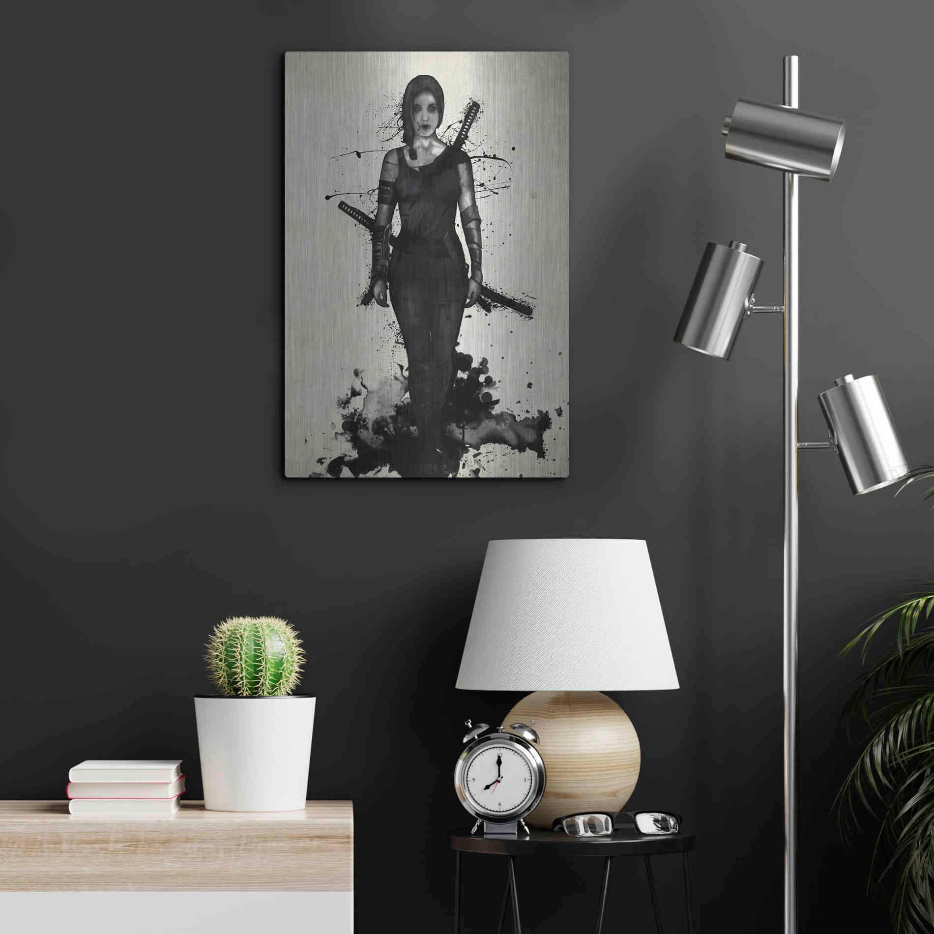 Luxe Metal Art 'Onna Bugeisha' by Nicklas Gustafsson, Metal Wall Art,16x24