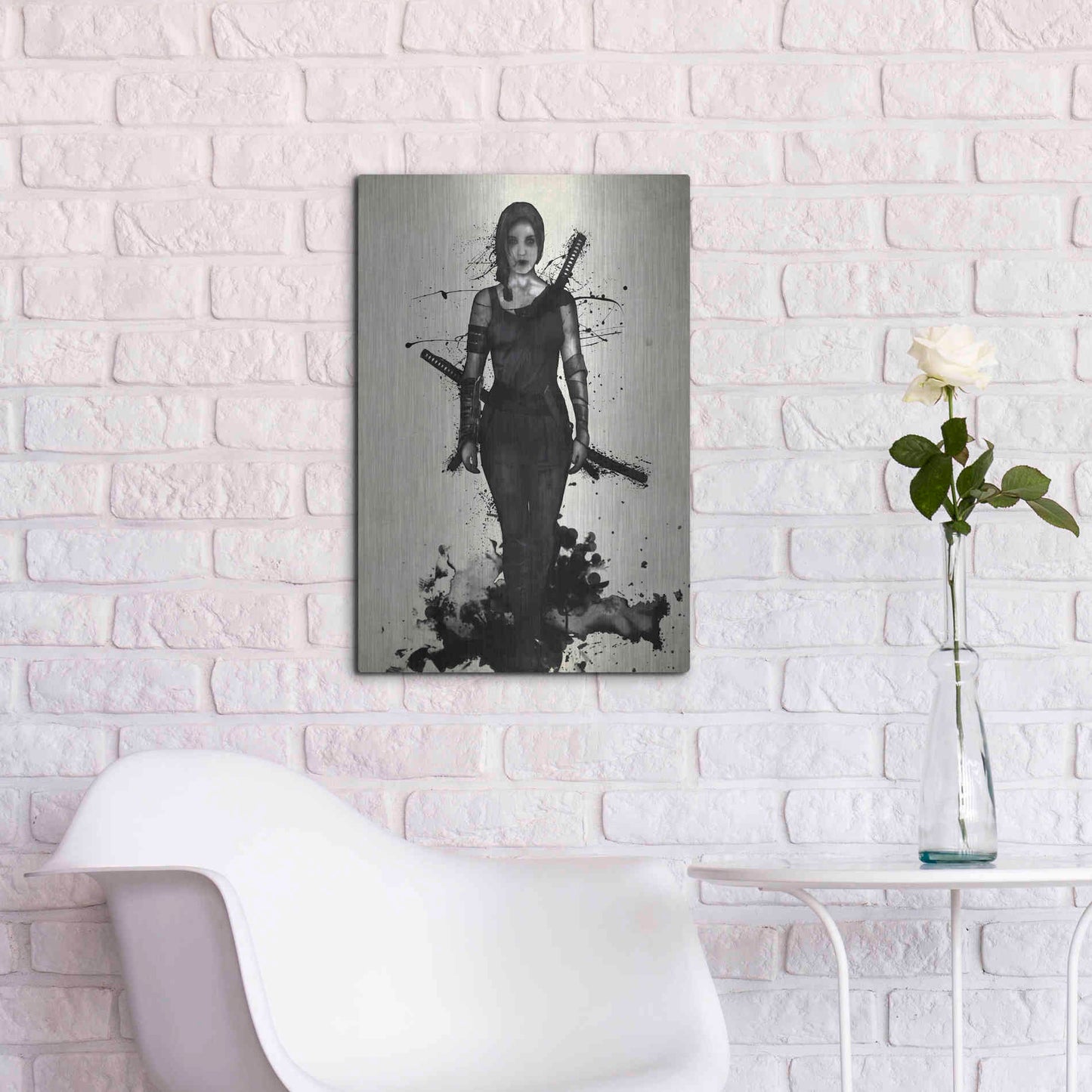 Luxe Metal Art 'Onna Bugeisha' by Nicklas Gustafsson, Metal Wall Art,16x24
