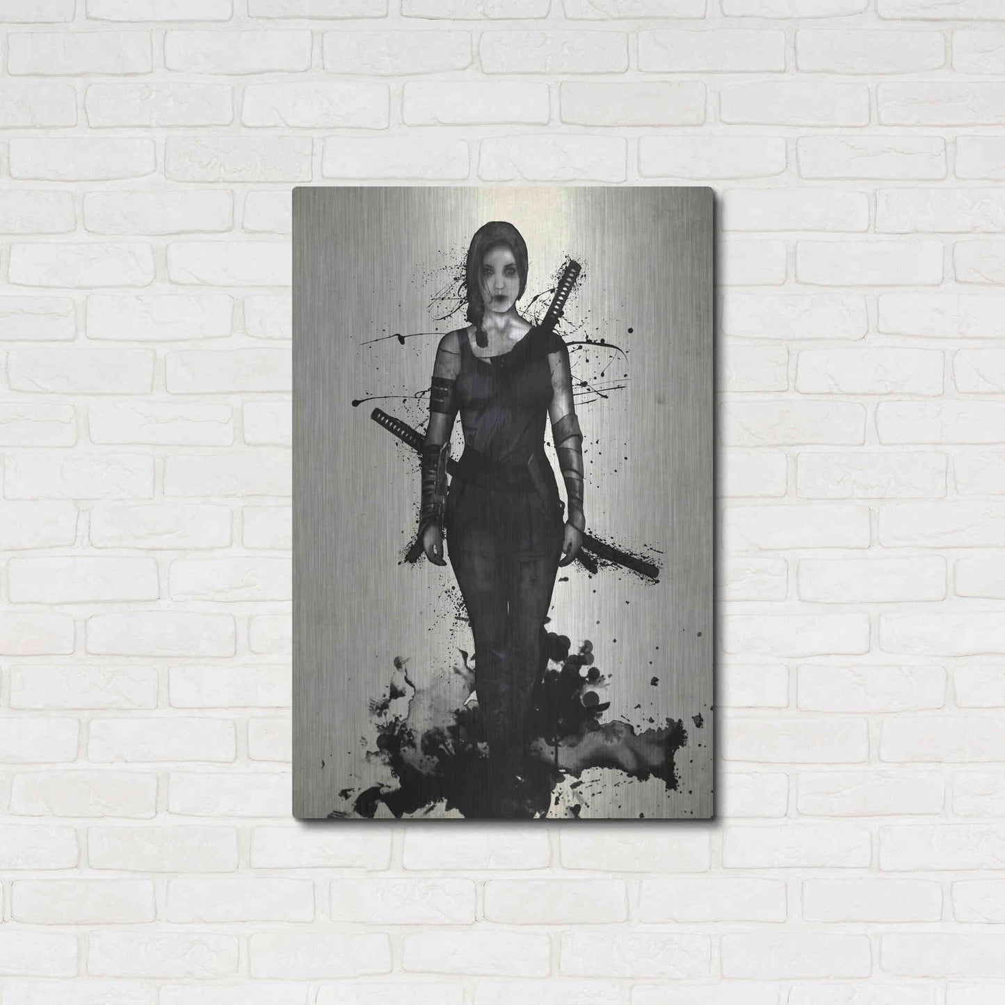 Luxe Metal Art 'Onna Bugeisha' by Nicklas Gustafsson, Metal Wall Art,24x36
