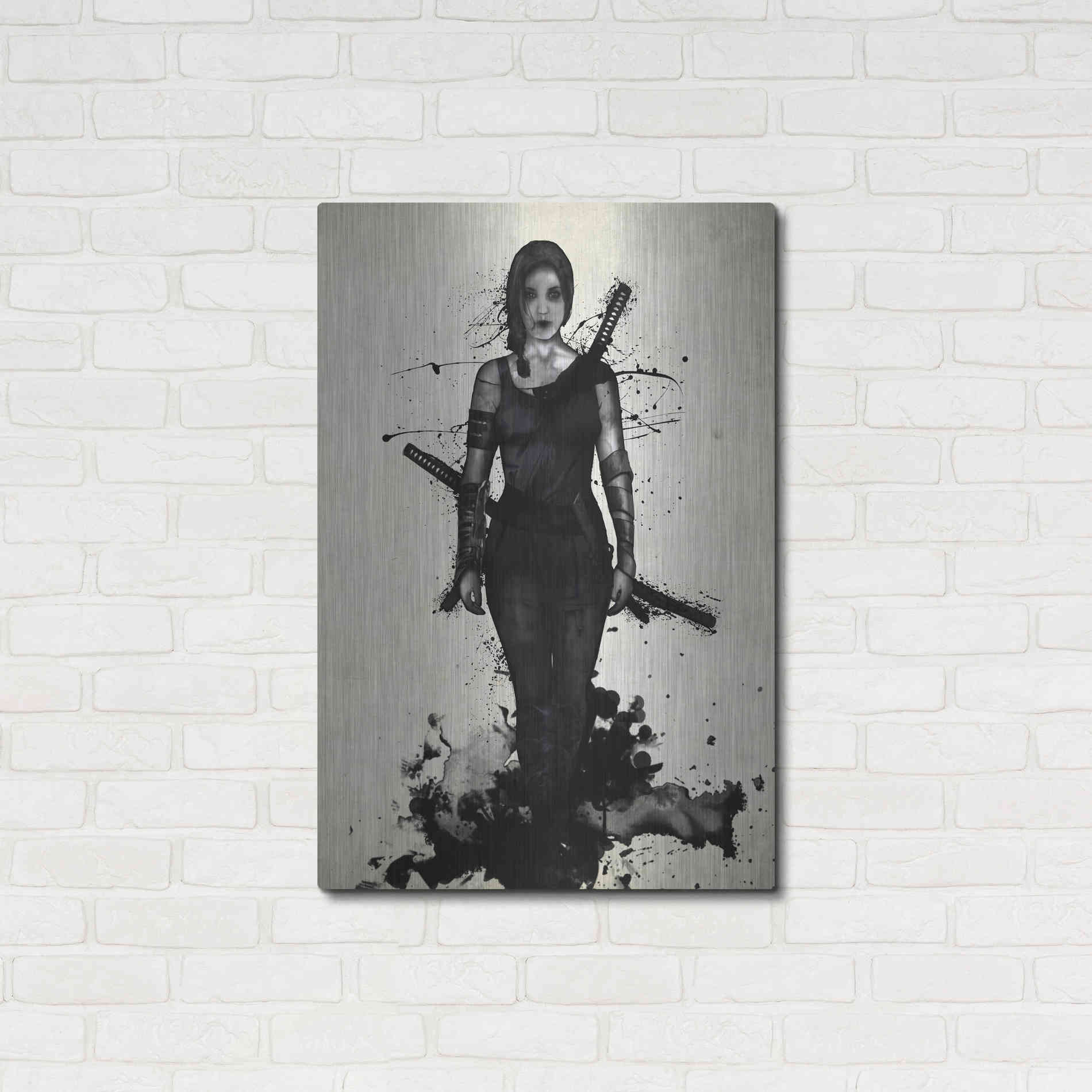 Luxe Metal Art 'Onna Bugeisha' by Nicklas Gustafsson, Metal Wall Art,24x36