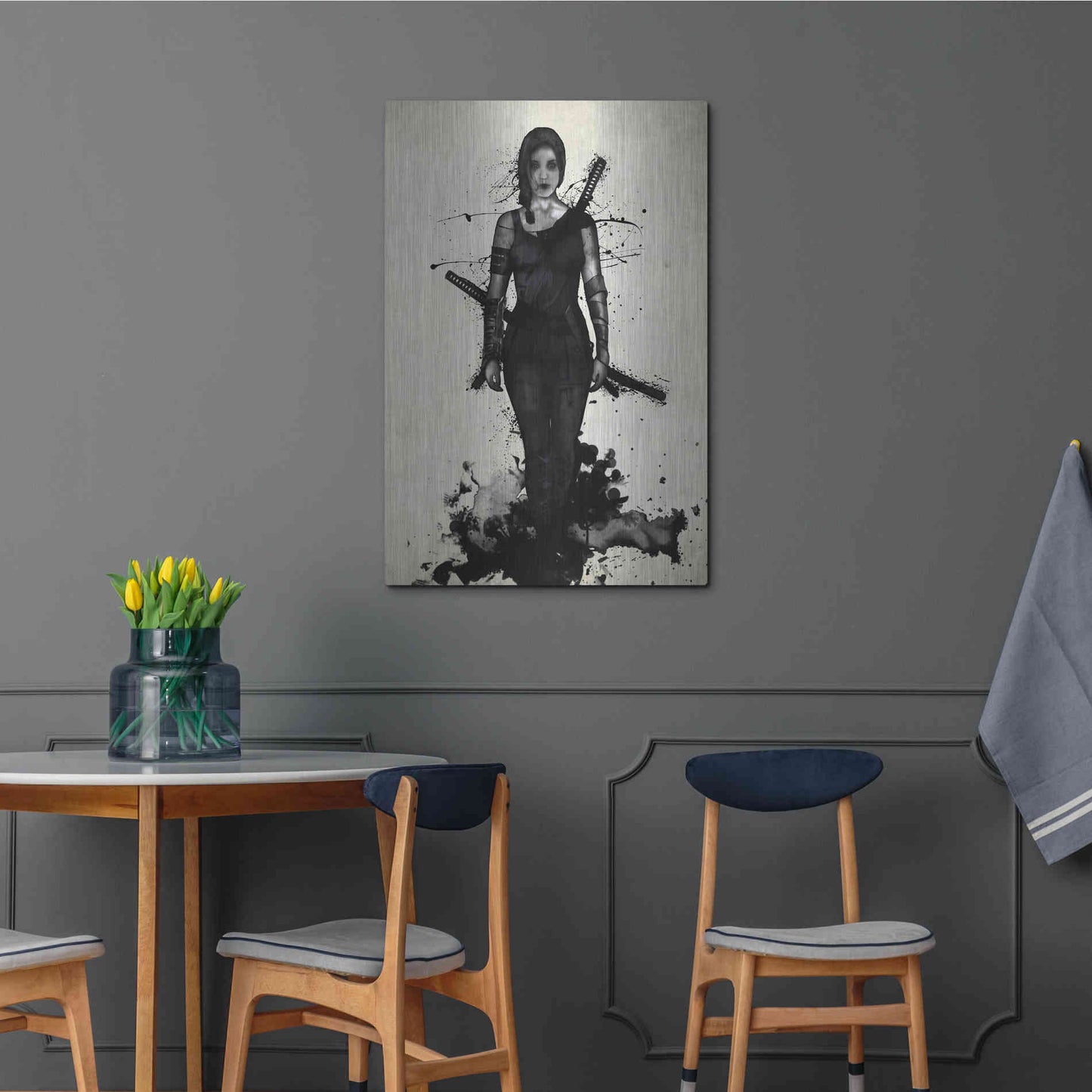 Luxe Metal Art 'Onna Bugeisha' by Nicklas Gustafsson, Metal Wall Art,24x36