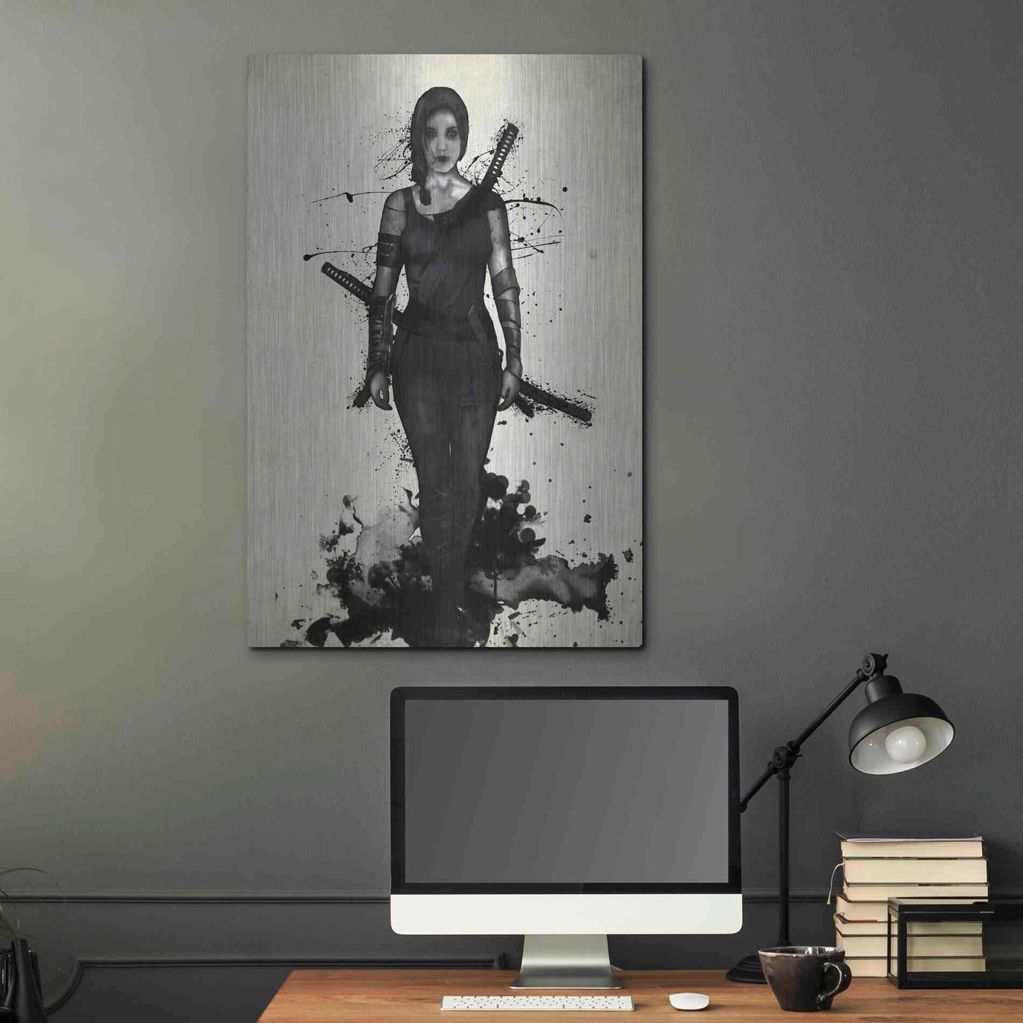 Luxe Metal Art 'Onna Bugeisha' by Nicklas Gustafsson, Metal Wall Art,24x36